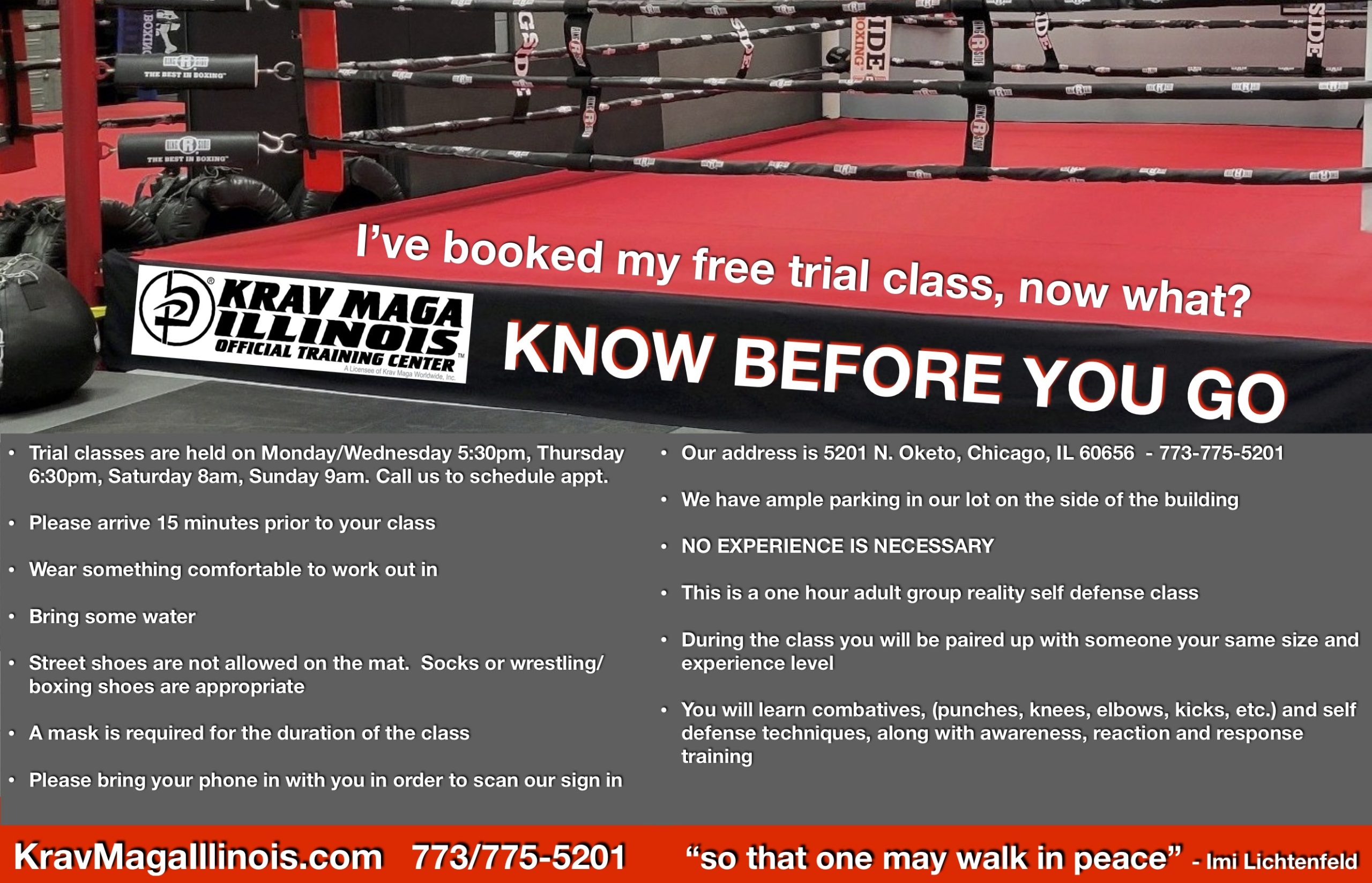 Krav Maga free trial information